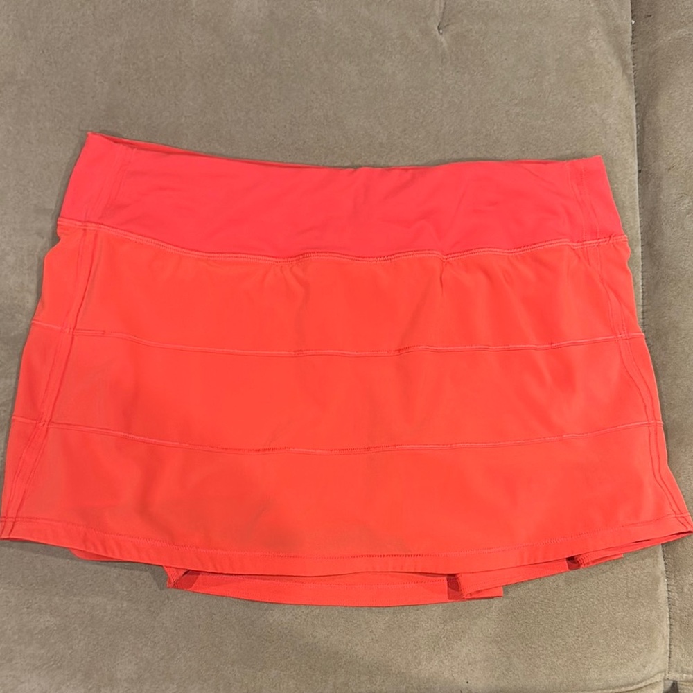 Lululemon Athletica Bright Orange  Pace Skirt